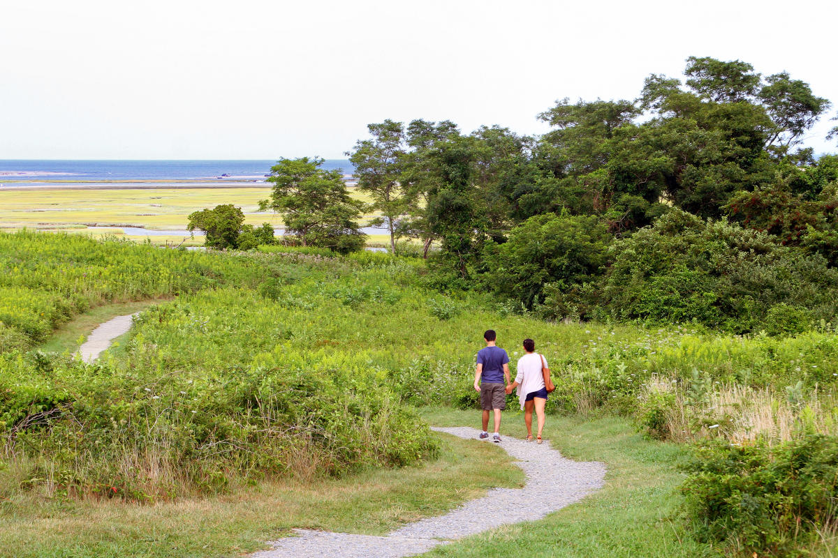 Exploring miles of magnificent trails, a testament to Cape Cod's natural allure.